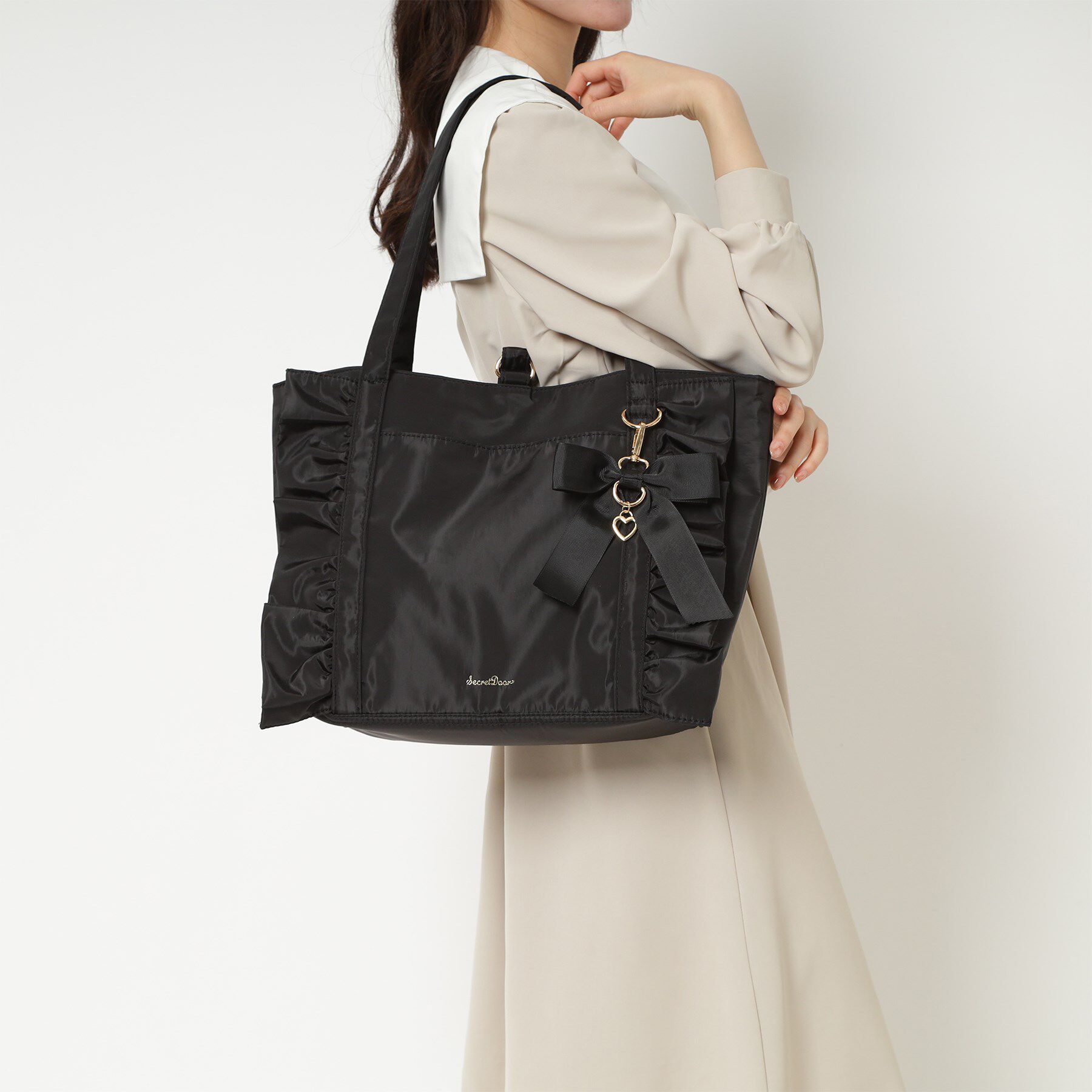 Ober Tashe「フリルリボントートバッグ」|トートバッグ|