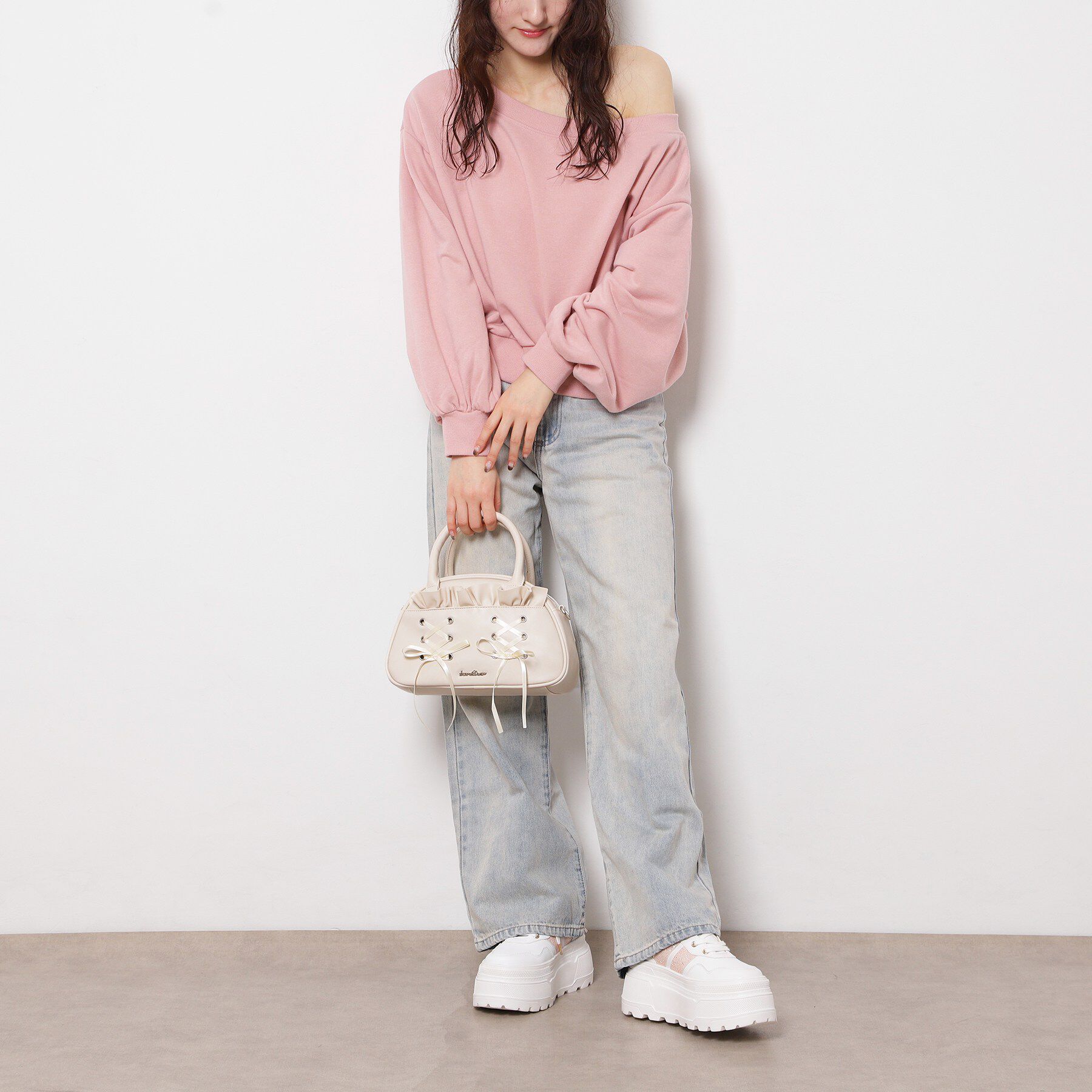 Ober Tashe「リボン使い2WAYショルダー」|ボストンバッグ|