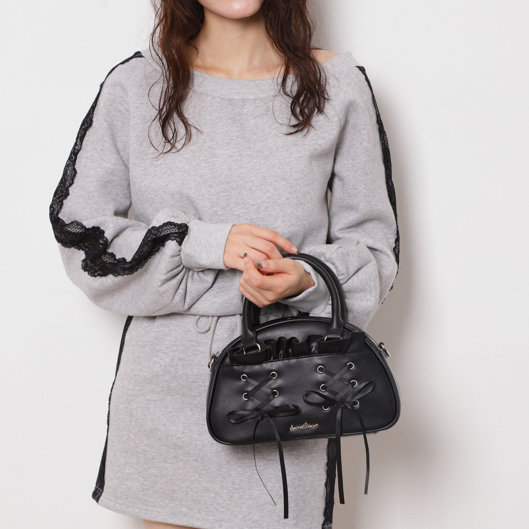 Ober Tashe「リボン使い2WAYショルダー」|ボストンバッグ|