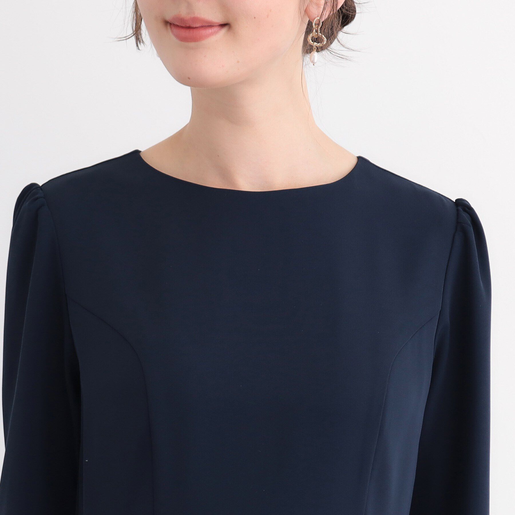 SunaUna「【オケージョン対応可／スカラップ刺繍】膝下丈ワンピース」|ワンピース|