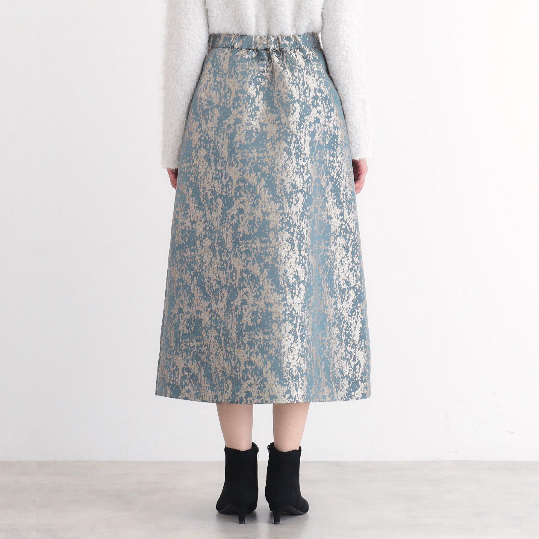 SunaUna「【華やか／ウエストゴム仕様】ラメジャカードスカート」|スカート|