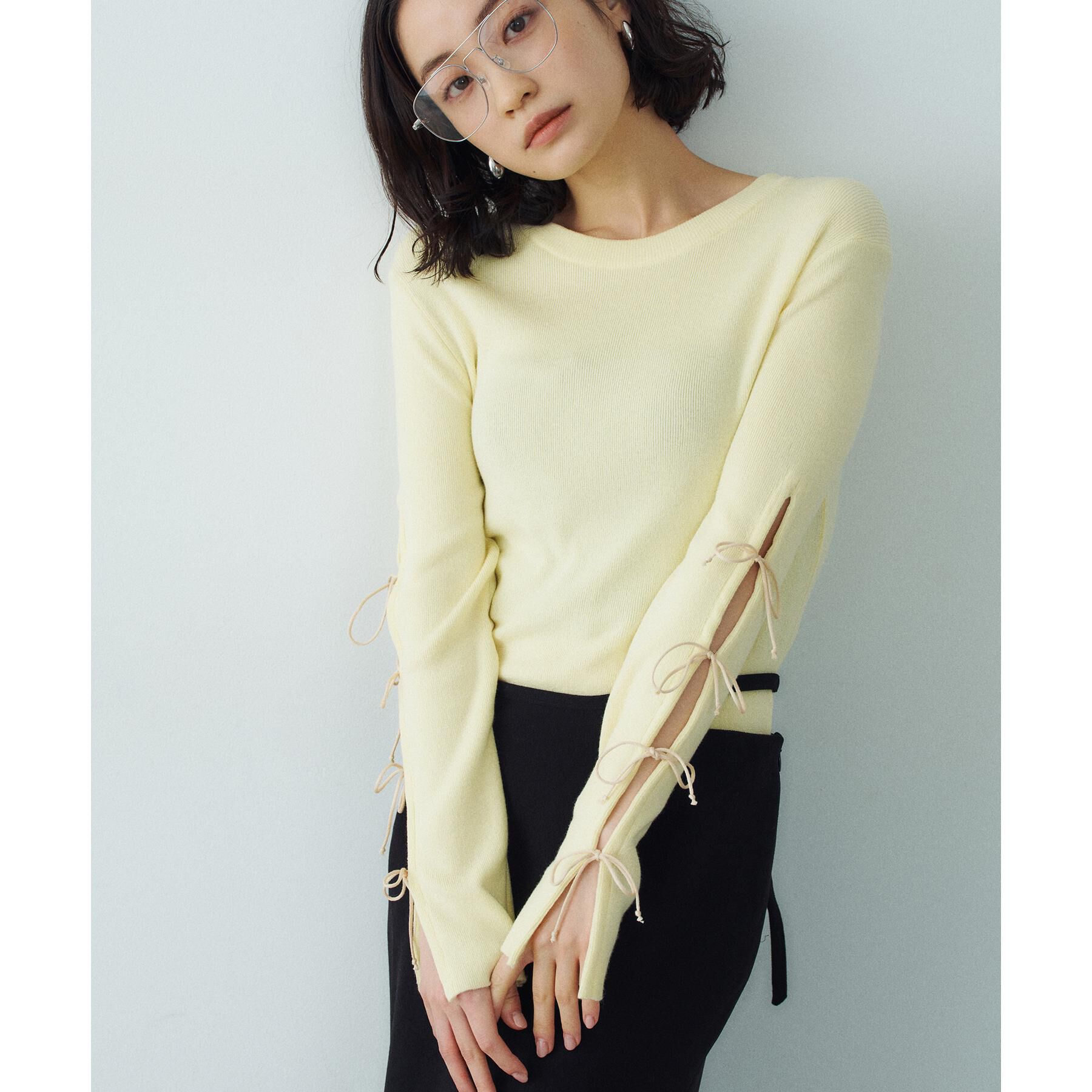 CODE A「ribbon slit pullover」|ニット・セーター|