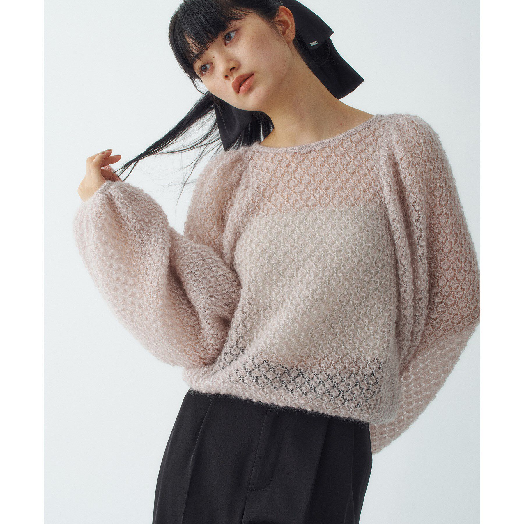 CODE A「2way sheer mohair pullover」|ニット・セーター|
