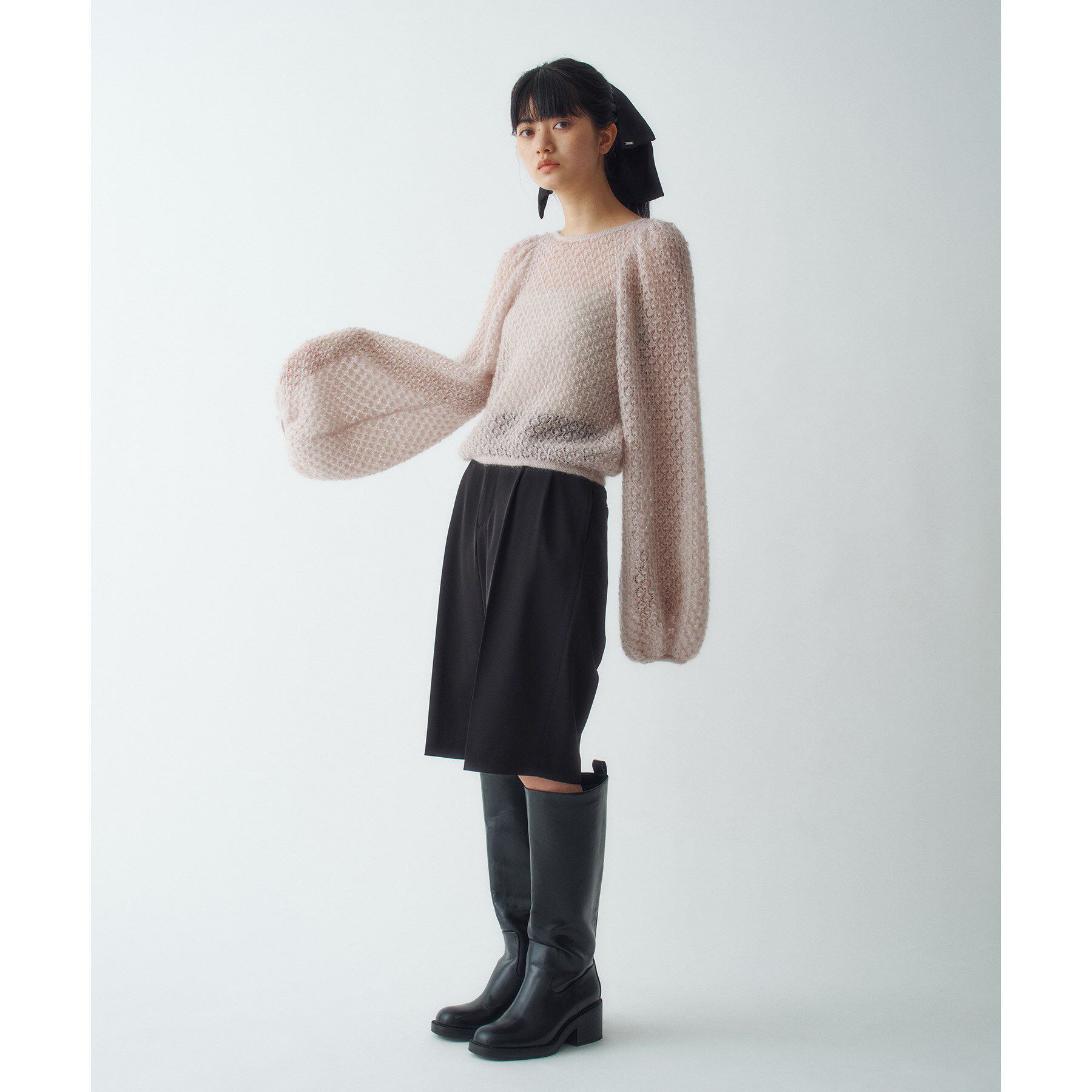 CODE A「2way sheer mohair pullover」|ニット・セーター|