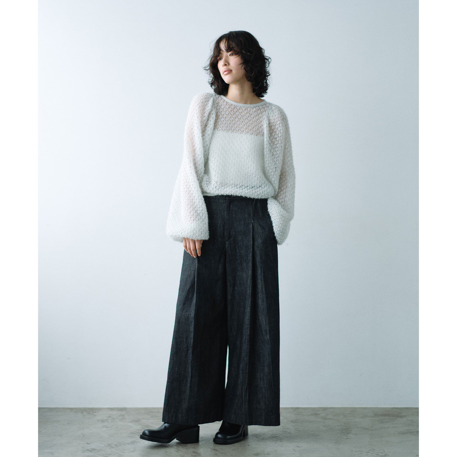CODE A「2way sheer mohair pullover」|ニット・セーター|