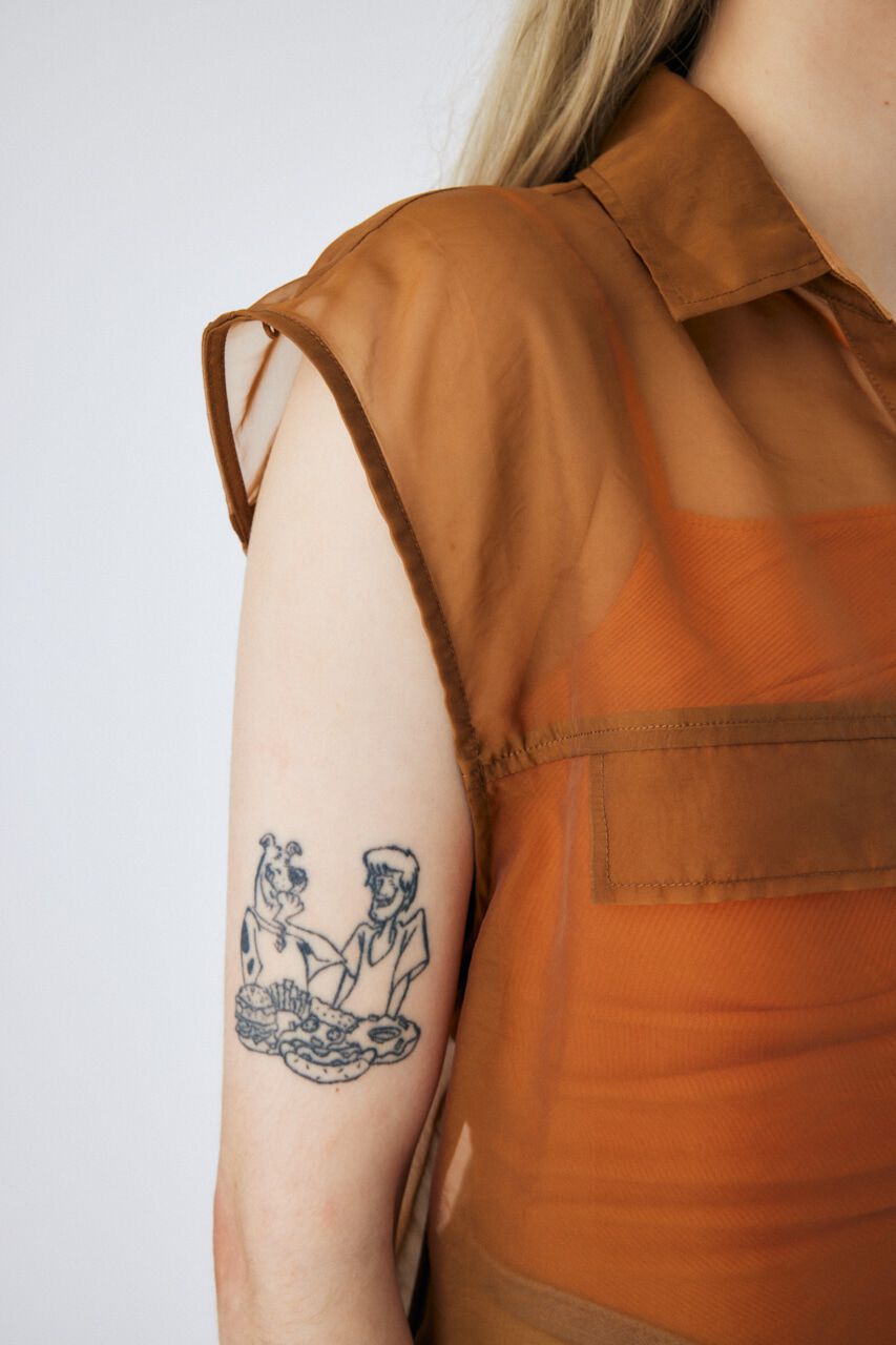 MOUSSY「TIED SLEEVE SEE-THROUGH シャツ」|シャツ・ブラウス|