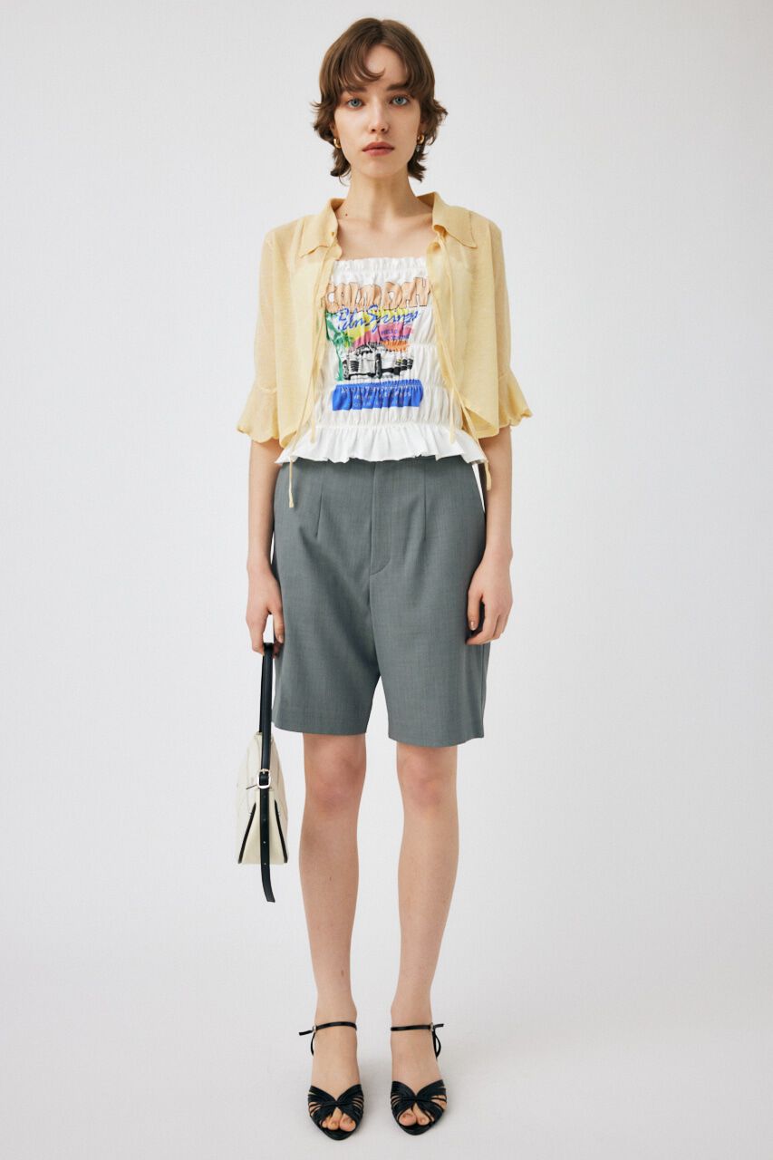 MOUSSY「SHORT SHIRT ボレロ」|シャツ・ブラウス|L/YEL1