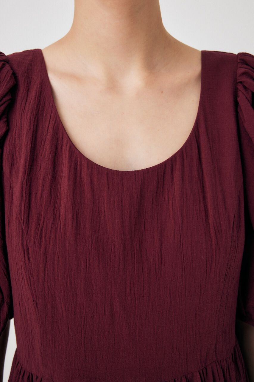 MOUSSY「PUFF SLEEVE CRAPE ドレス」|ワンピース|