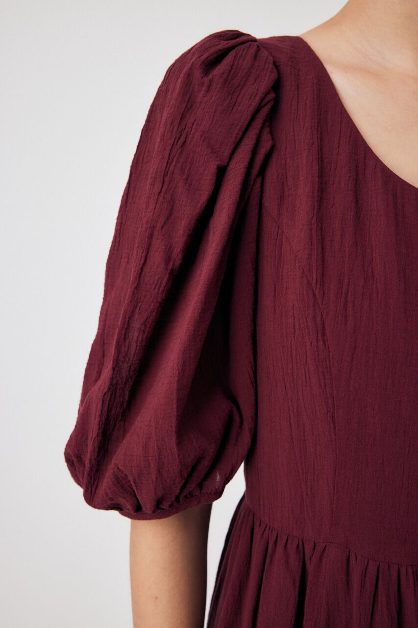 MOUSSY「PUFF SLEEVE CRAPE ドレス」|ワンピース|