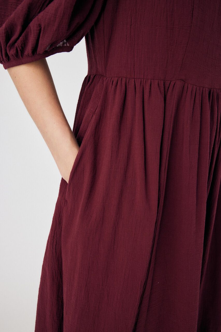 MOUSSY「PUFF SLEEVE CRAPE ドレス」|ワンピース|