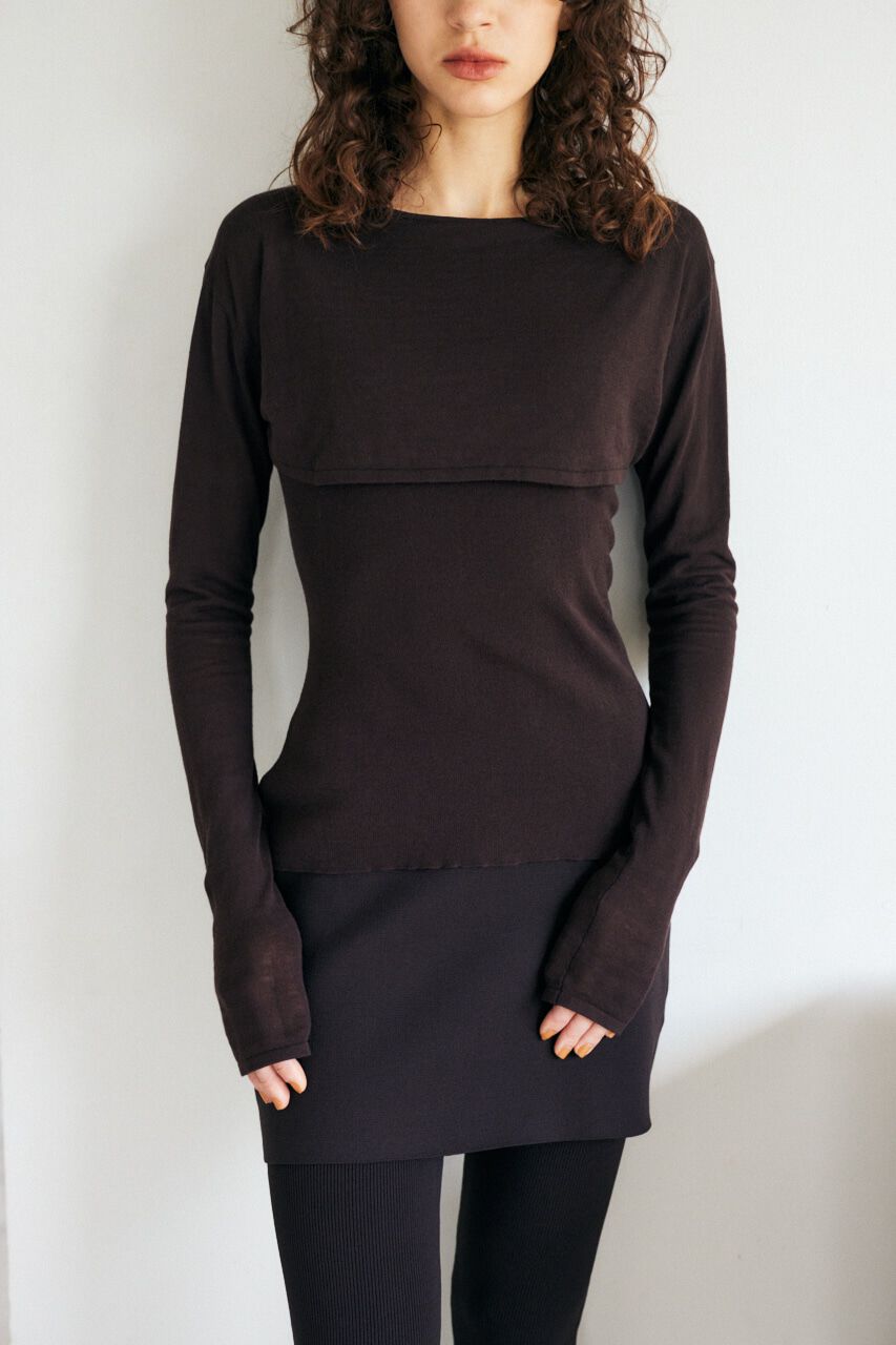 MOUSSY「CONNECTED ニット」|ニット・セーター|BLK