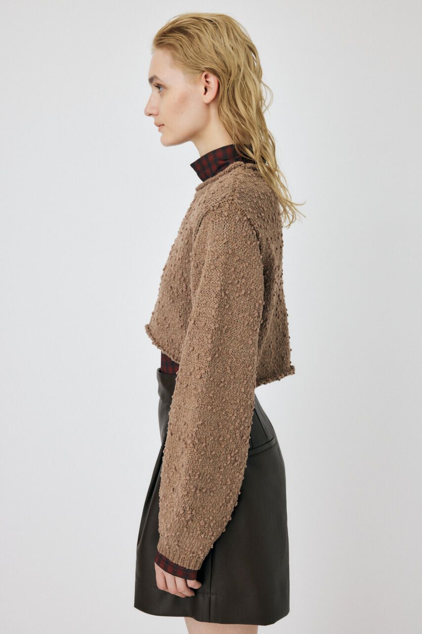 MOUSSY「WIDE SLEEVE CROPPED ニット」|ニット・セーター|