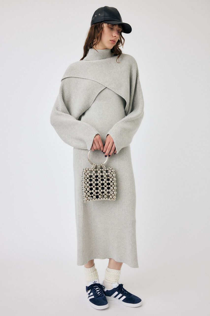 MOUSSY「SWITCHING RIB KNIT ドレス」|ワンピース|