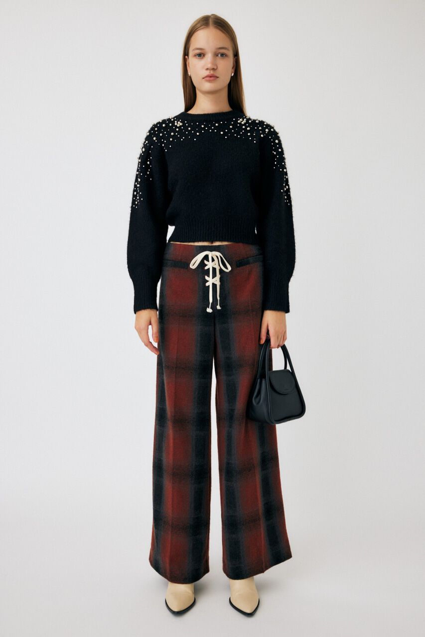 MOUSSY「FRONT LACE-UP WIDE パンツ」|その他|