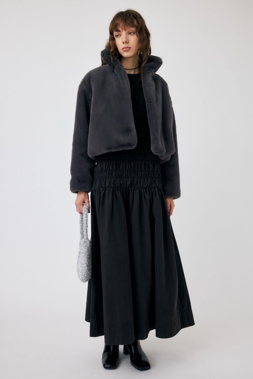 MOUSSY「SHIRRING GATHER ドレス」|ワンピース|