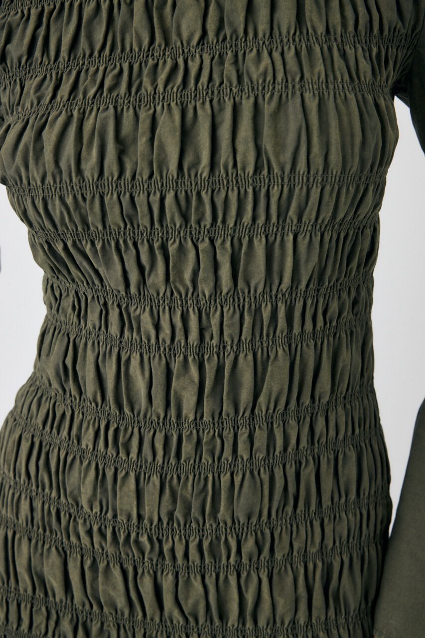 MOUSSY「SHIRRING GATHER ドレス」|ワンピース|