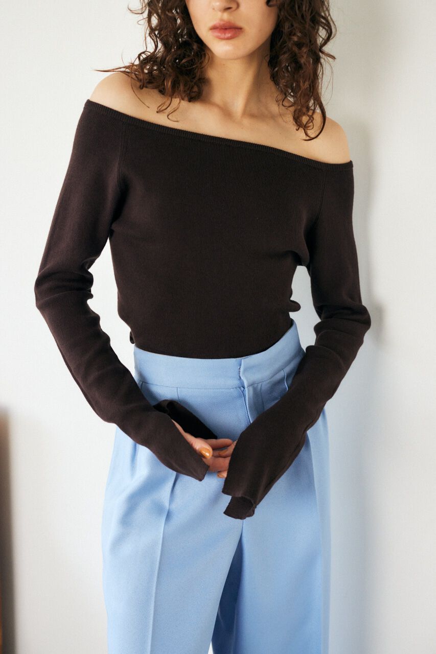 MOUSSY「オフショルダー ニット」|ニット・セーター|