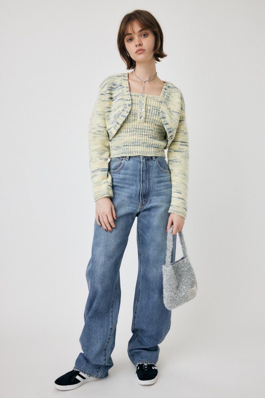 MOUSSY「HW COATED LOOSE STRAIGHT」|デニム|