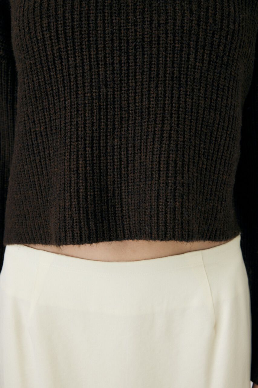 MOUSSY「BUTTON UP HI NECK KNIT トップス」|ニット・セーター|