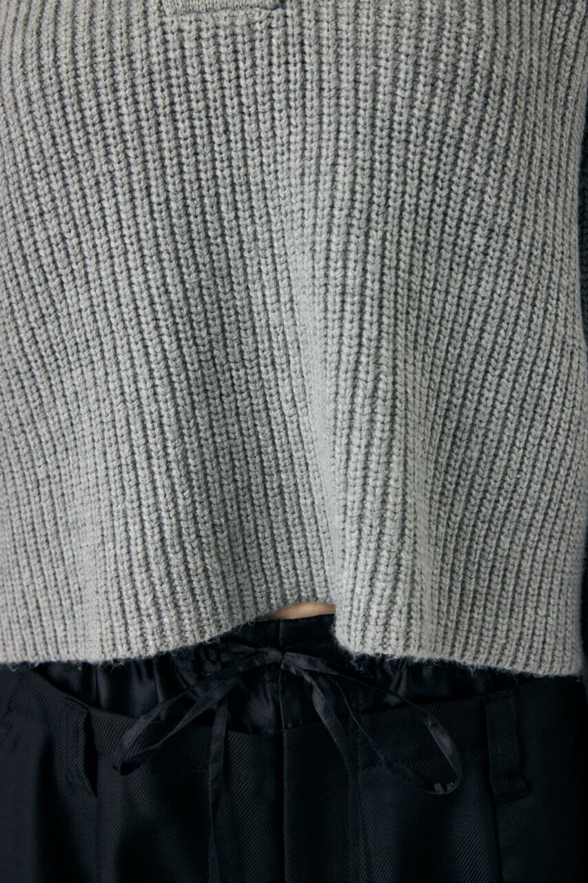 MOUSSY「BUTTON UP HI NECK KNIT トップス」|ニット・セーター|