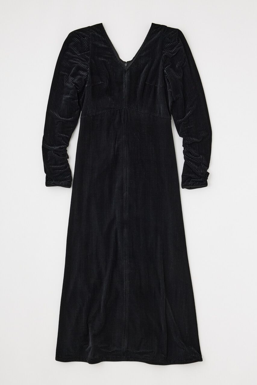 MOUSSY「VELOR PUFF SHOULDER ドレス」|ワンピース|