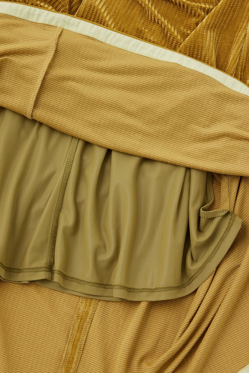 MOUSSY「VELOR PUFF SHOULDER ドレス」|ワンピース|