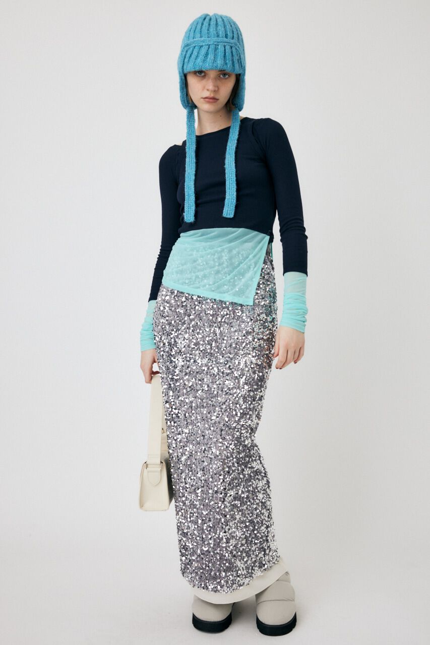 MOUSSY「COLOR BLOCK DOUBLE LAYER LSTシャツ」|Tシャツ・カットソー|