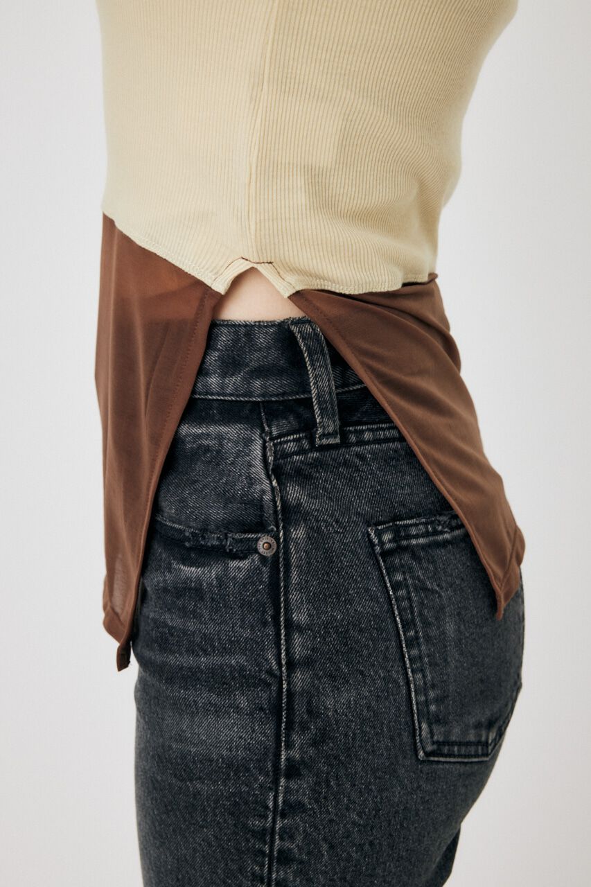 MOUSSY「COLOR BLOCK DOUBLE LAYER LSTシャツ」|Tシャツ・カットソー|