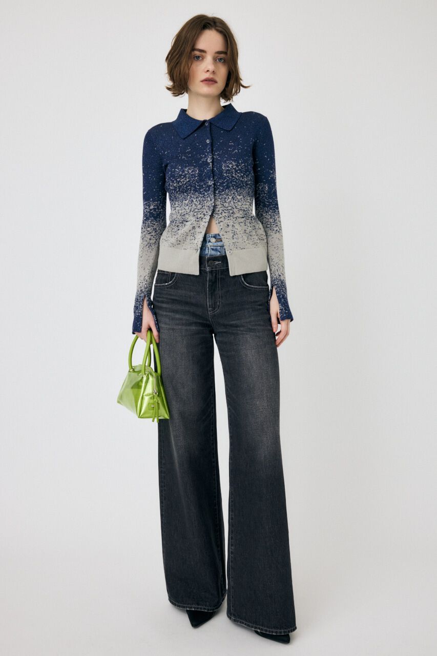 MOUSSY「W WAIST WIDE LEG STRAIGHT」|デニム|