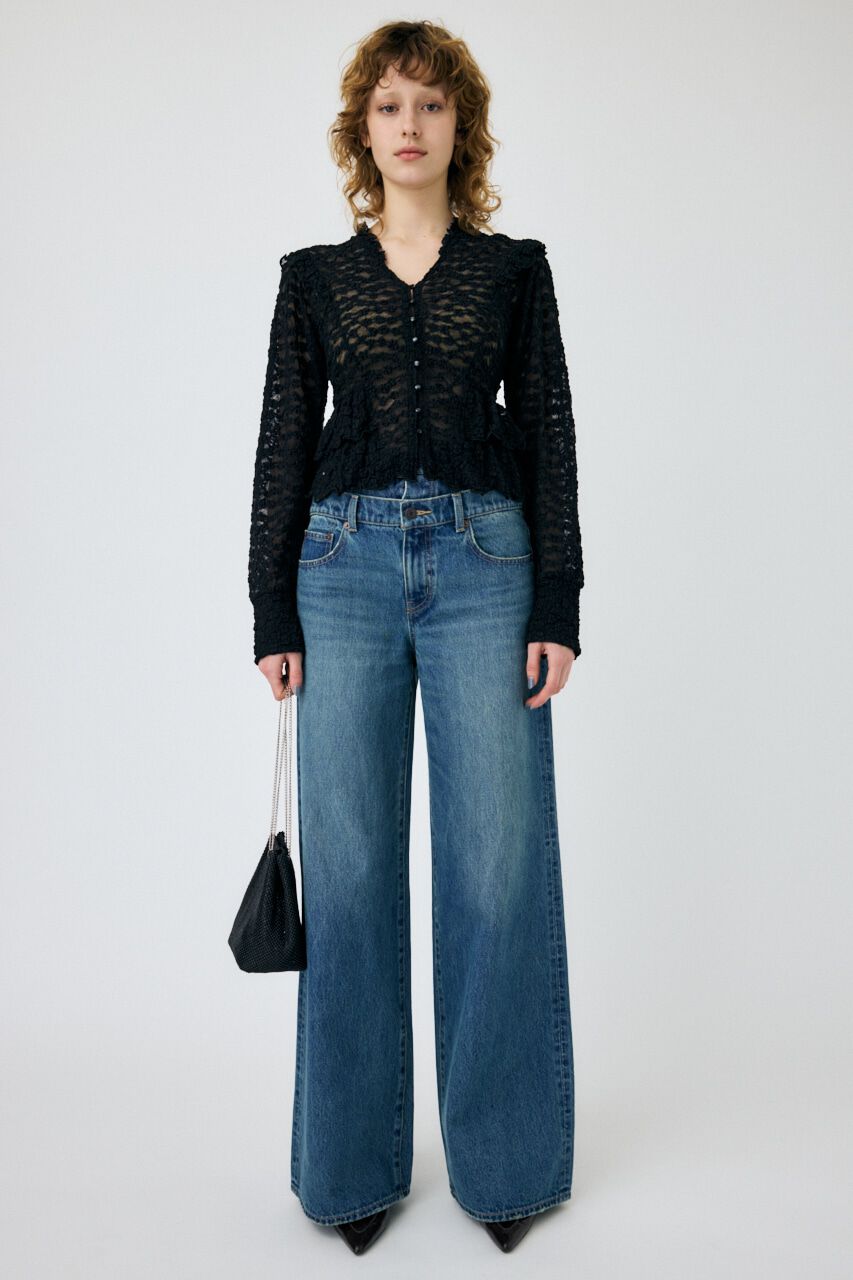 MOUSSY「W WAIST WIDE LEG STRAIGHT」|デニム|