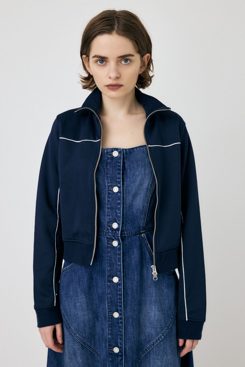 MOUSSY「PIPING TRACK ジャケット」|ブルゾン・スタジャン|