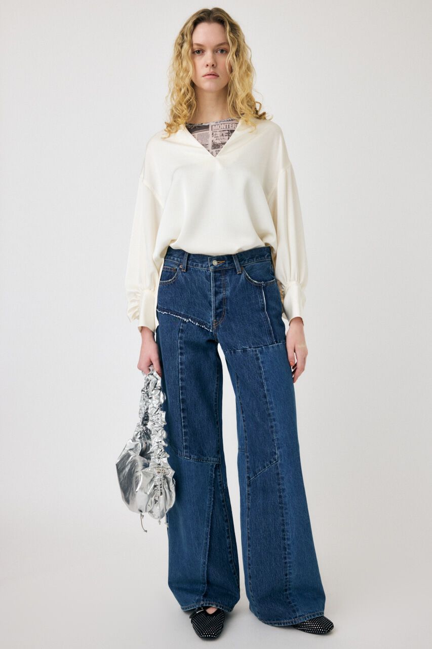 MOUSSY「JW PATCHWORK BAGGY」|デニム|