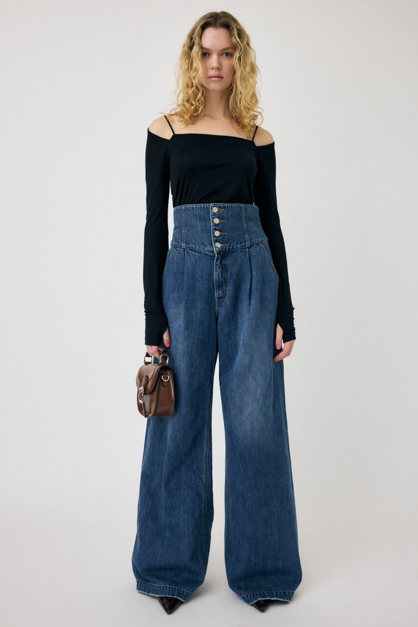 MOUSSY「SQUARE NECK GATHER トップス」|Tシャツ・カットソー|