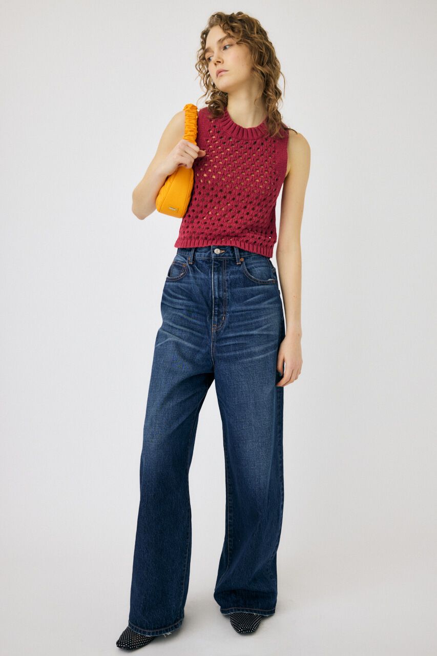MOUSSY「CROCHET ニットタンク」|タンクトップ|PNK