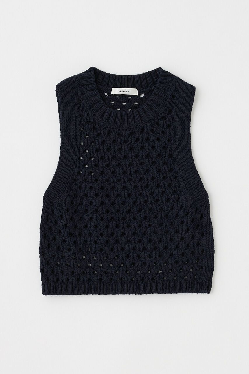 MOUSSY「CROCHET ニットタンク」|タンクトップ|D/NVY3