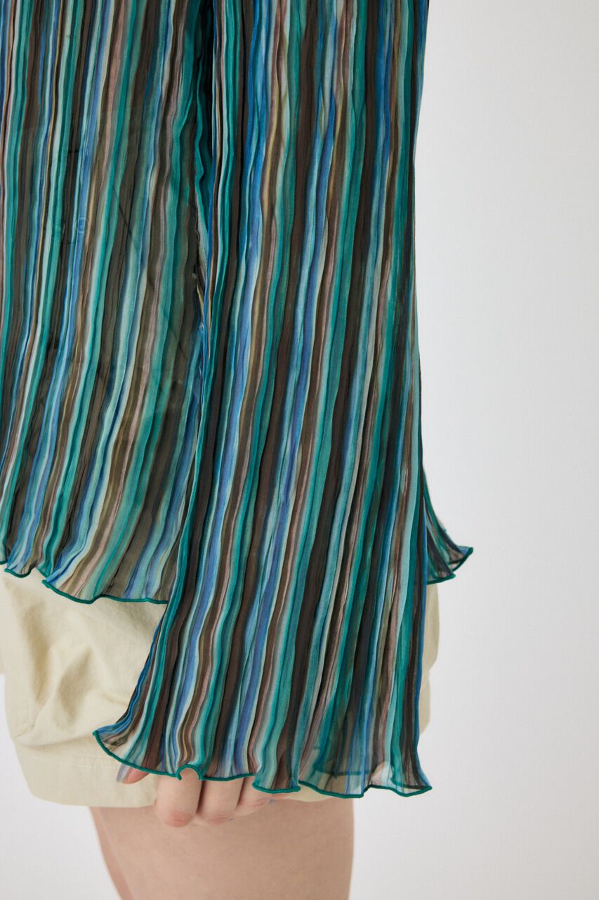 MOUSSY「SHEER PLEATS シャツ」|シャツ・ブラウス|
