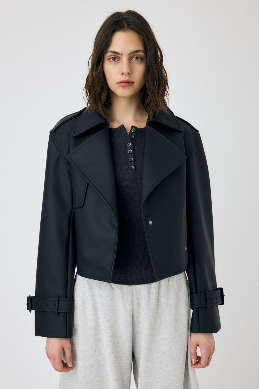 MOUSSY「F/LEATHER SHORT トレンチジャケット」|その他|
