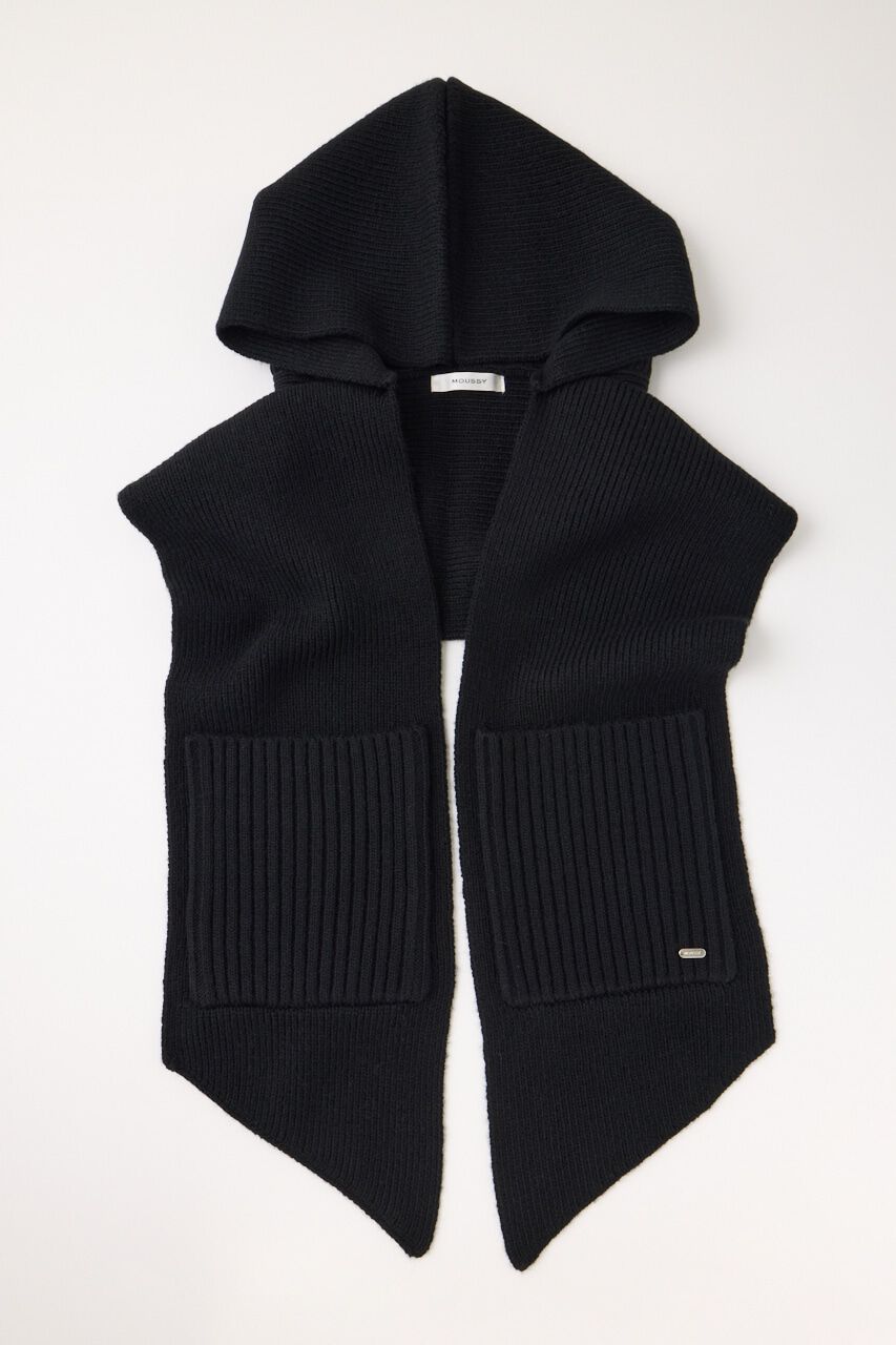 MOUSSY「HOODED POCKET スカーフ」|その他|BLK