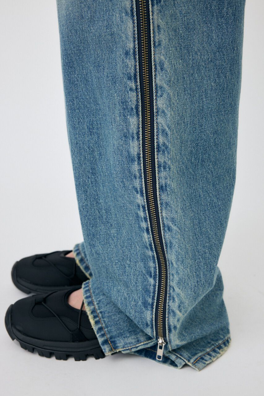 MOUSSY「SIDE ZIP バギー」|デニム|