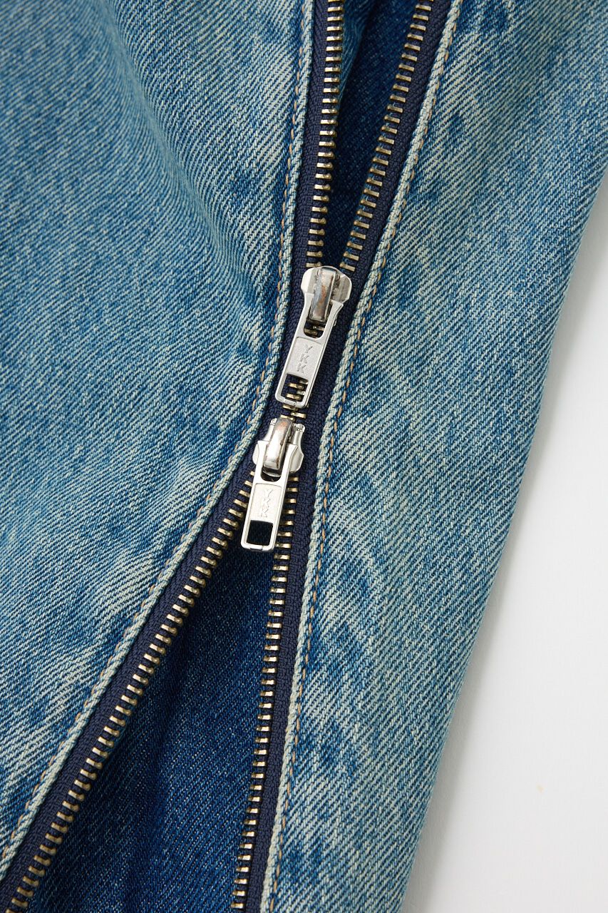 MOUSSY「SIDE ZIP バギー」|デニム|