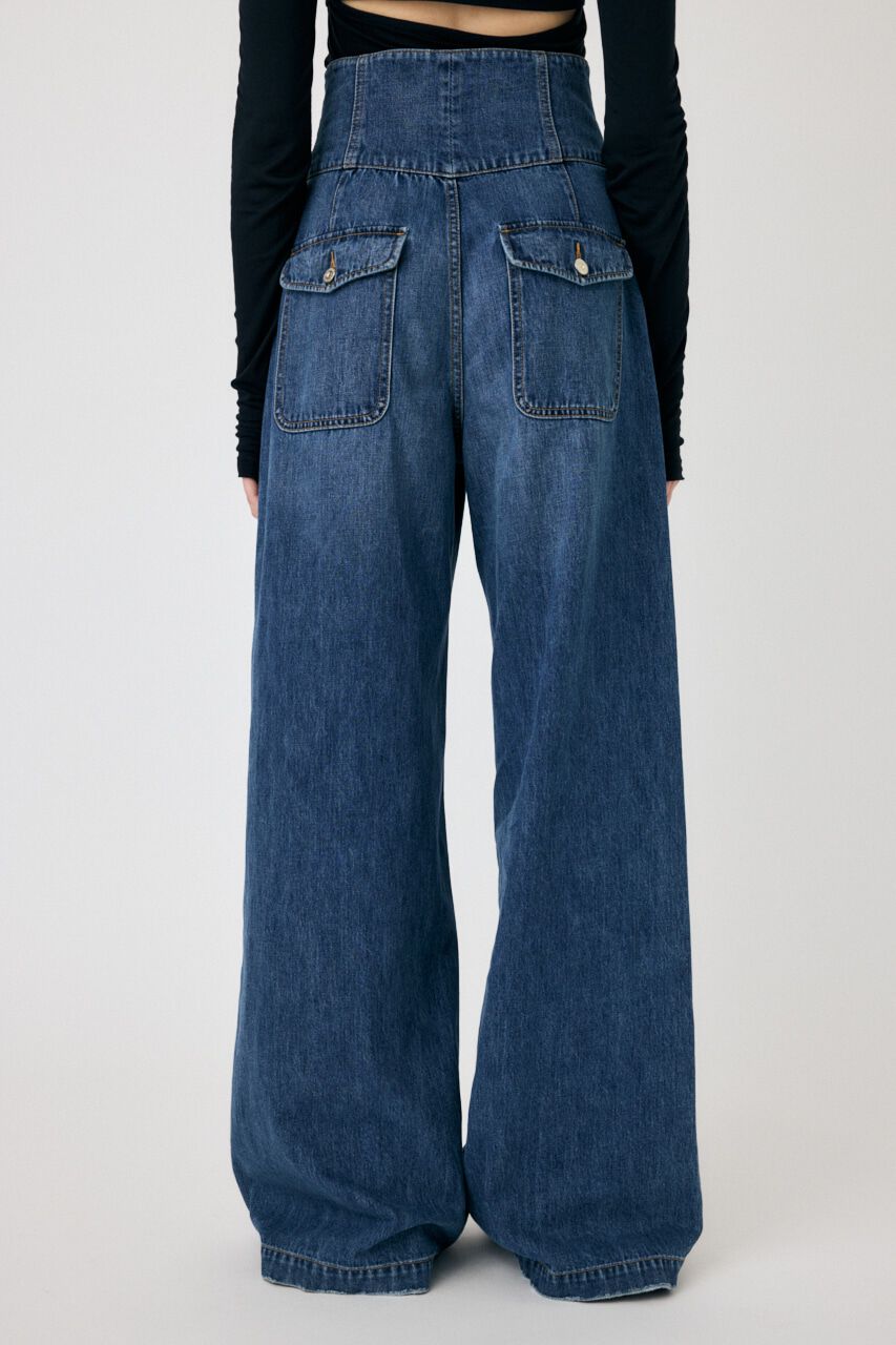 MOUSSY「CORSET DESIGN バギー デニム」|デニム|