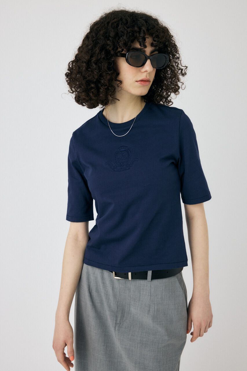 MOUSSY「REGAL EMBROIDERY Tシャツ」|Tシャツ・カットソー|NVY