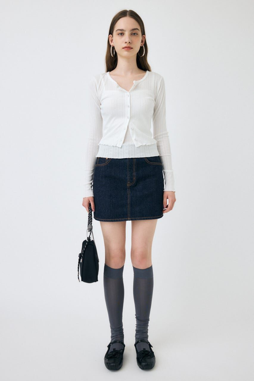 MOUSSY「EYELET U-NECK カーデ & キャミ」|Tシャツ・カットソー|