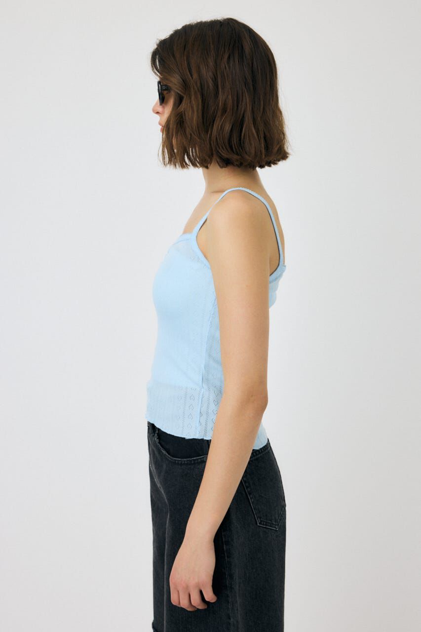 MOUSSY「EYELET U-NECK カーデ & キャミ」|Tシャツ・カットソー|