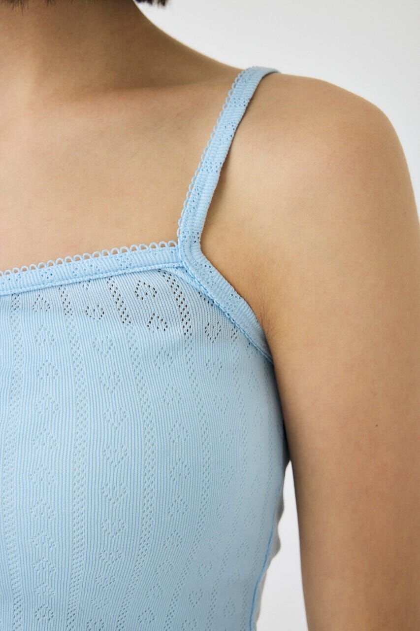 MOUSSY「EYELET U-NECK カーデ & キャミ」|Tシャツ・カットソー|