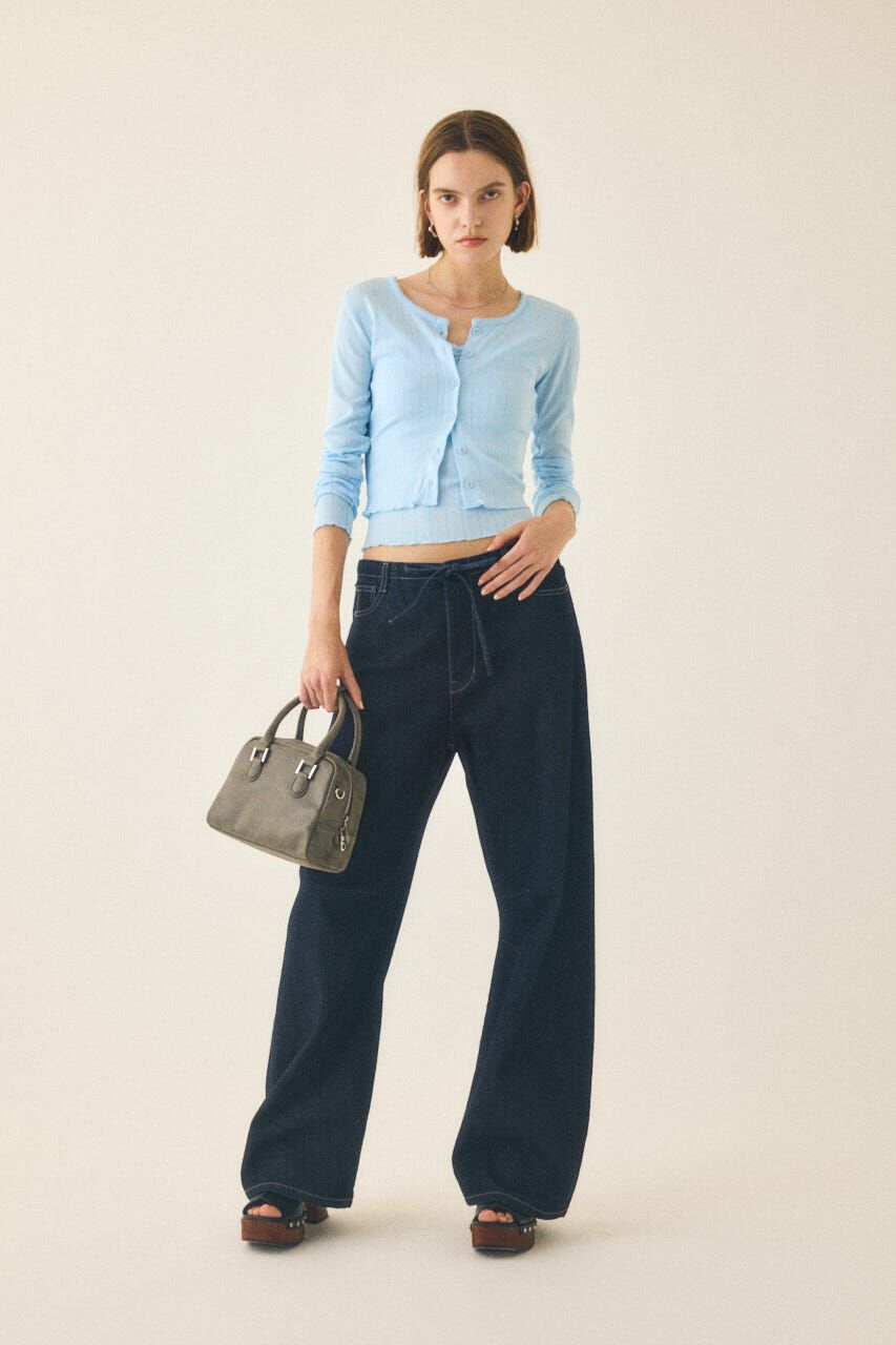 MOUSSY「EYELET U-NECK カーデ & キャミ」|Tシャツ・カットソー|