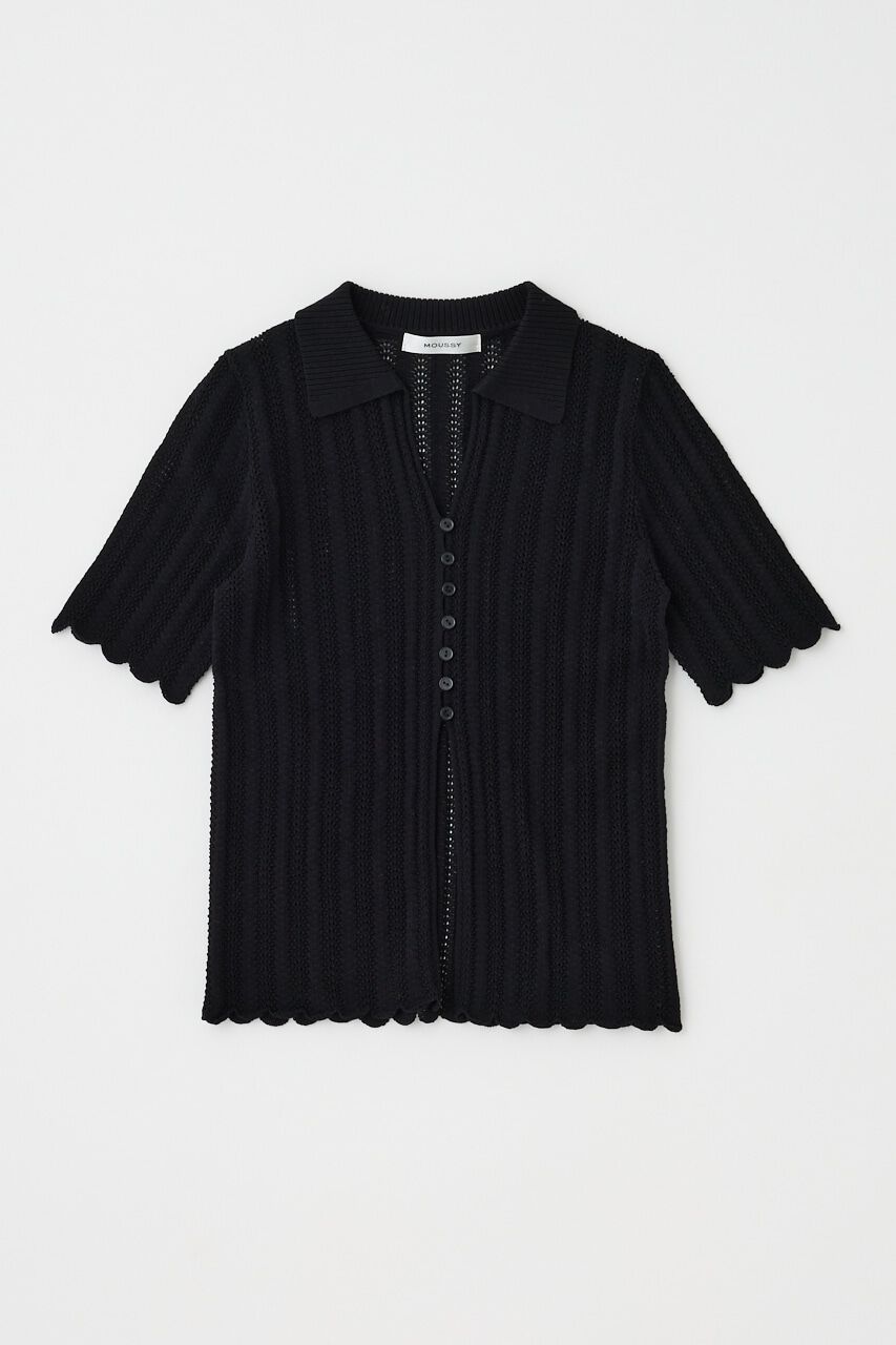 MOUSSY「COTTON KNIT OPENWORK カーディガン」|ニット・セーター|