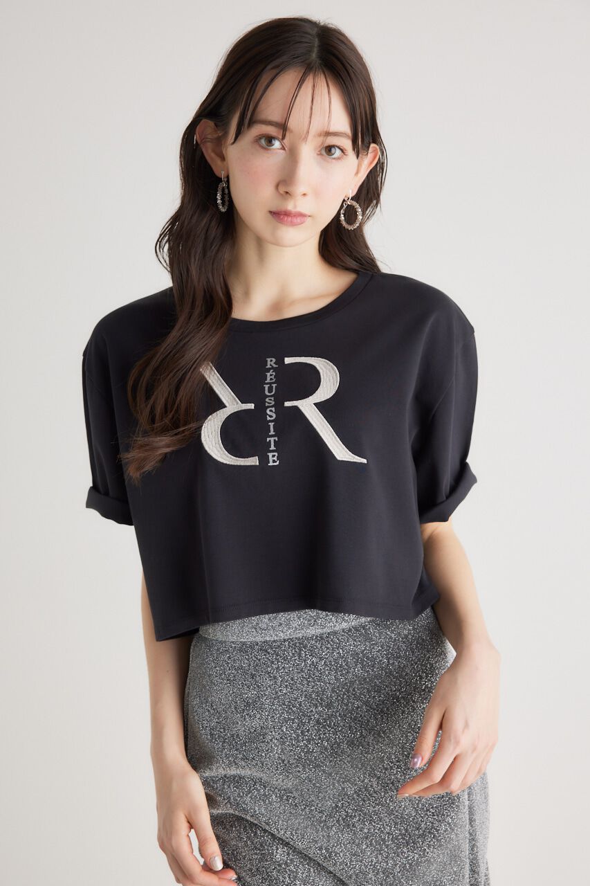 rienda「RグリッターT-SH」|Tシャツ・カットソー|BLK