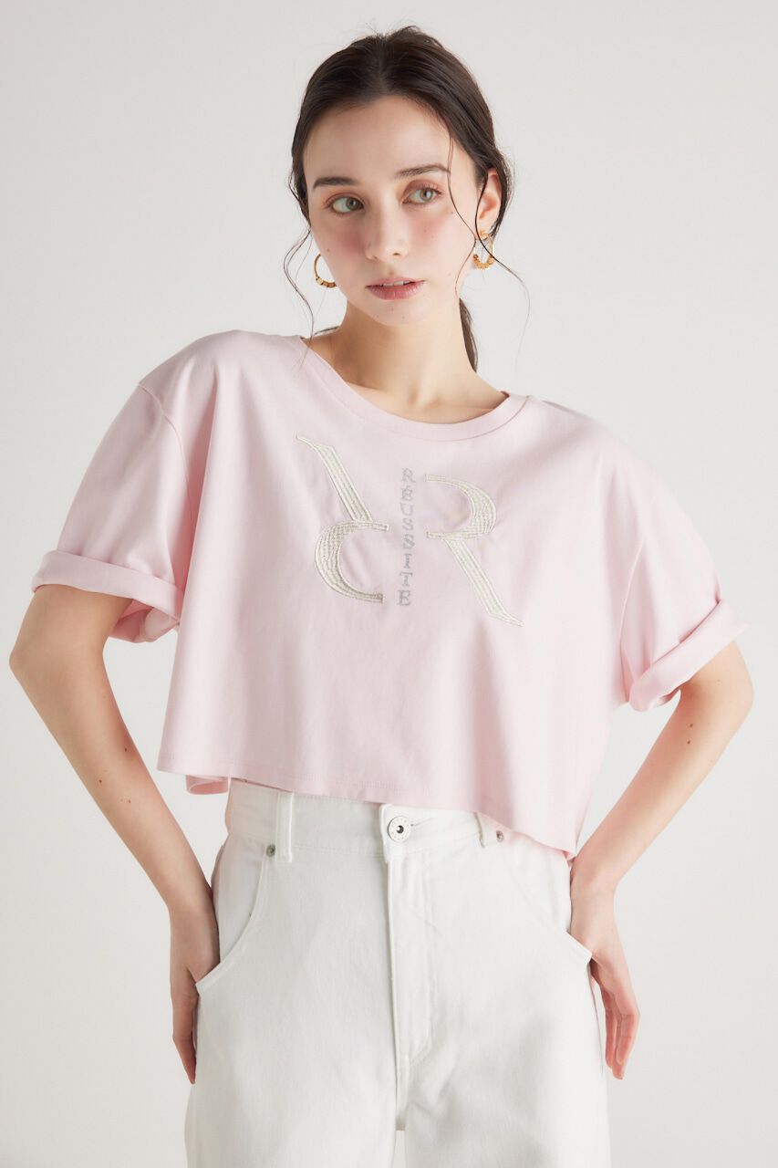 rienda「RグリッターT-SH」|Tシャツ・カットソー|L/PNK1