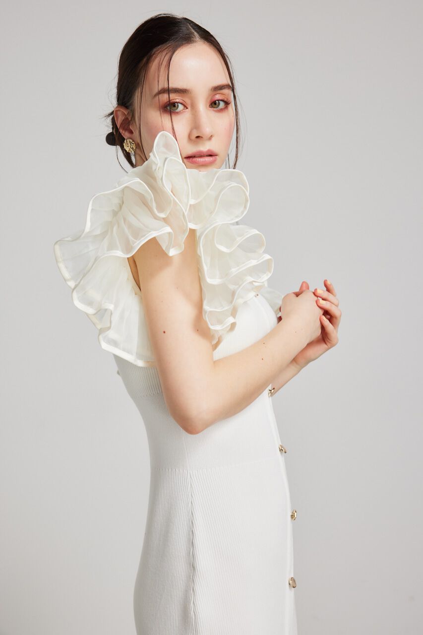 rienda「プリーツフレアSLV Knit OP」|ワンピース|